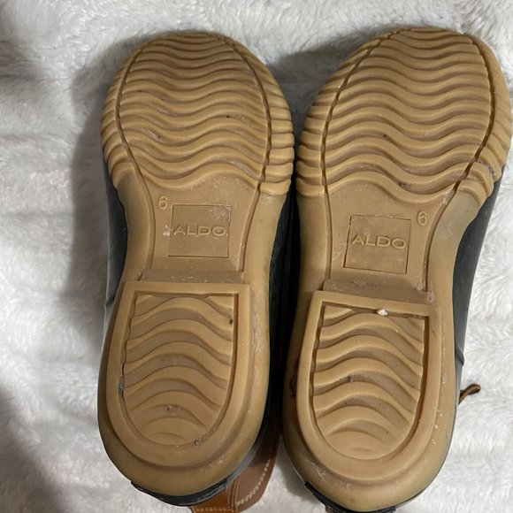 Aldo Men's Black & Brown Lace Up Outdoor Mid-Calf Waterproof Duck Boot Size US 6 - Picture 6 of 8